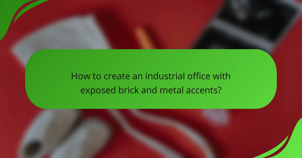 How to create an industrial office with exposed brick and metal accents?