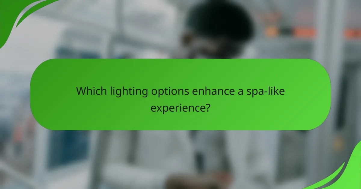 Which lighting options enhance a spa-like experience?